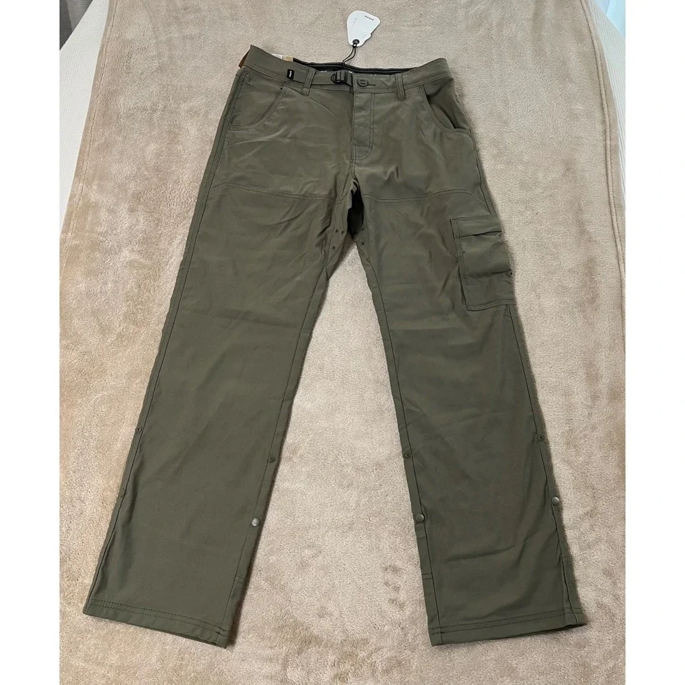Prana Stretch Zion PantII Men's 30x30 Slate Green Straight Cargo 1969791 $95 NEW
